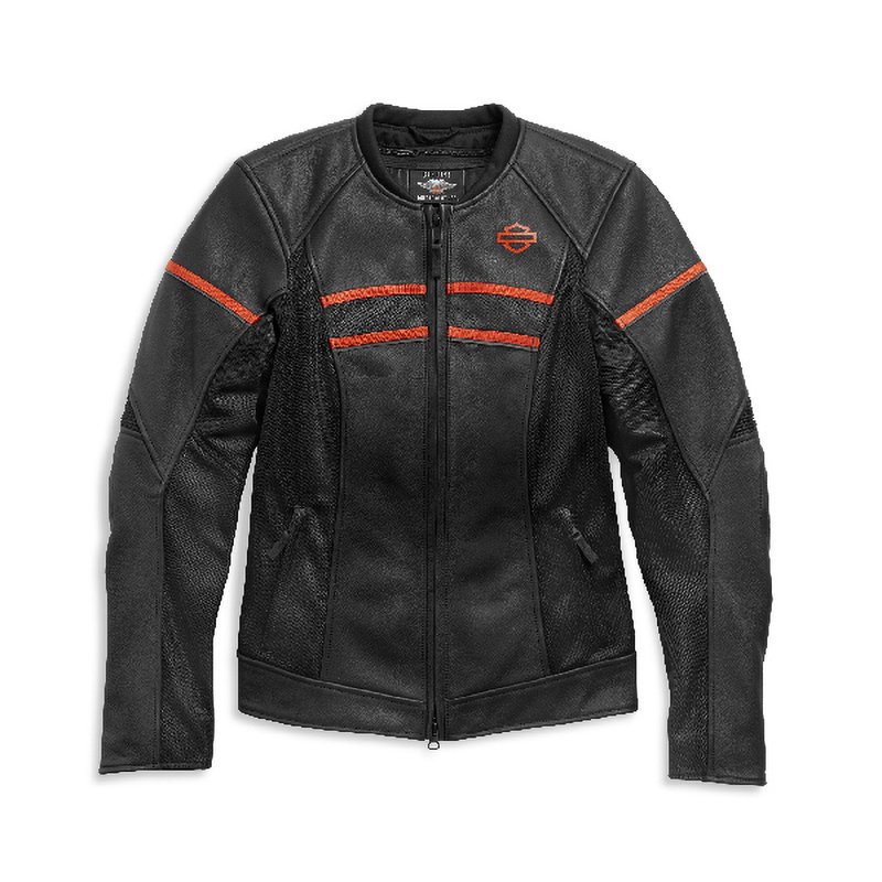 Giacca in pelle e tessuto Brawler interno staccabile donna
