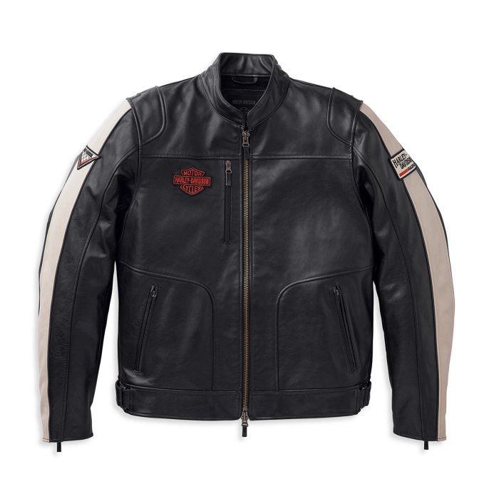 Giacca Da Moto In Vera Pelle Di Agnello Invecchiata - Uomo, Colore Beige E Nero, Taglia XL, Con Tasche Multiple E Maniche Regolabili