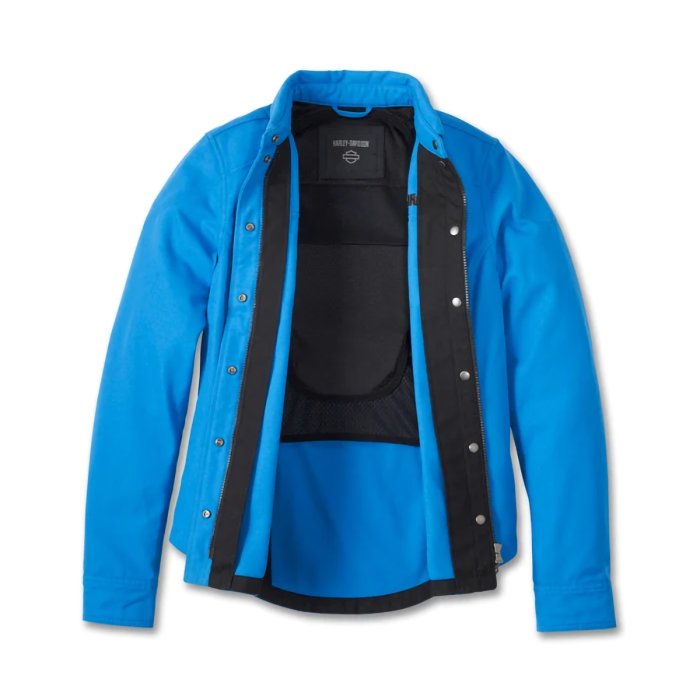 Giacca camicia da moto Operative blue in materiale antiabrasione con  protezioni spalle e gomiti edizione limitata