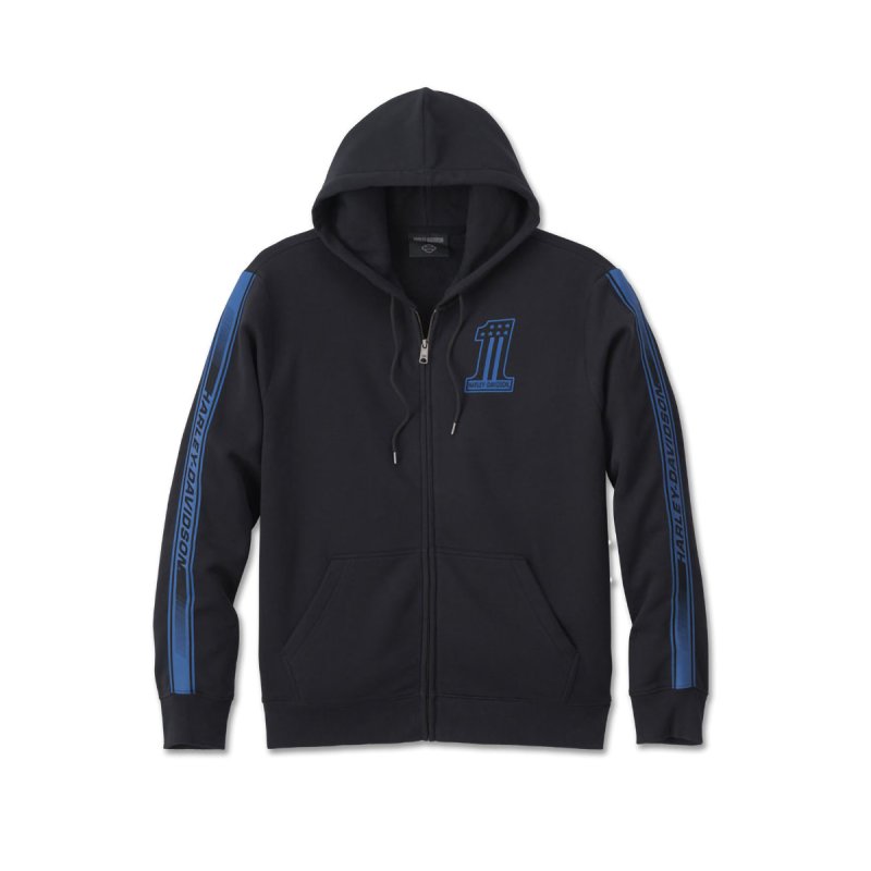 Felpa con cappuccio e zip #1 race in Limited Edition