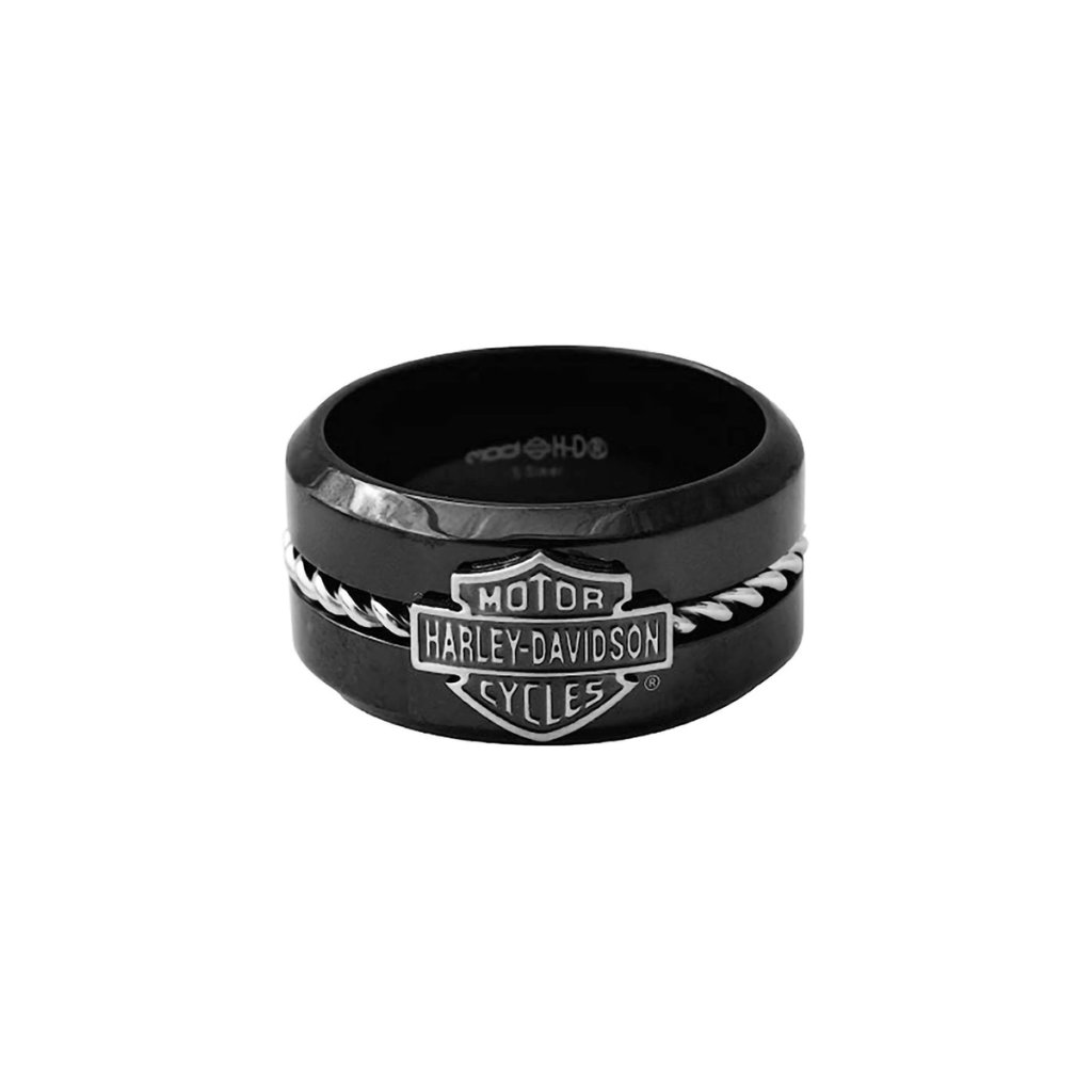 Anello Uomo In Acciaio Inox Con Onice Nera – Jkc, Misura 10, Tondo, Fatto USA