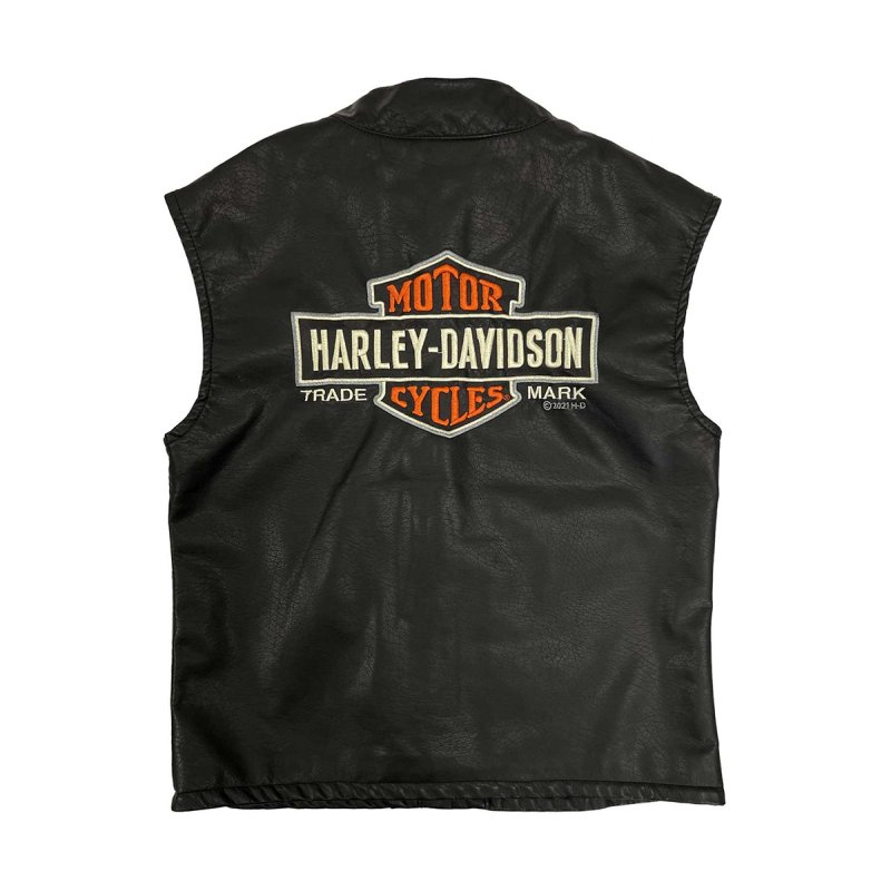 Gilet in ecopelle con bottoni a pressione con toppe ricamato Big Boys