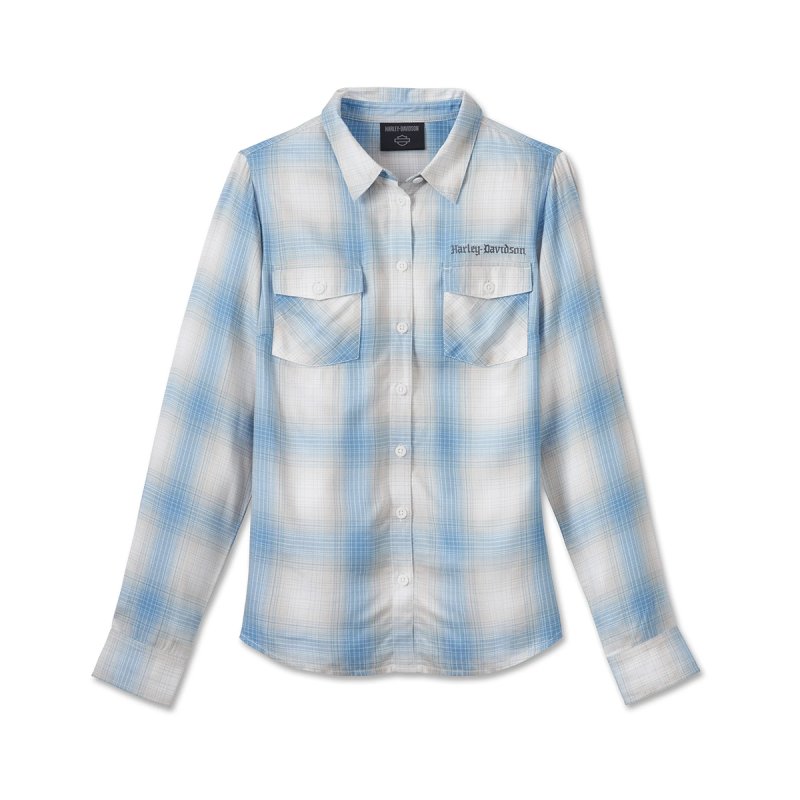 Camicia in viscosa Stacked Bar & Shield
