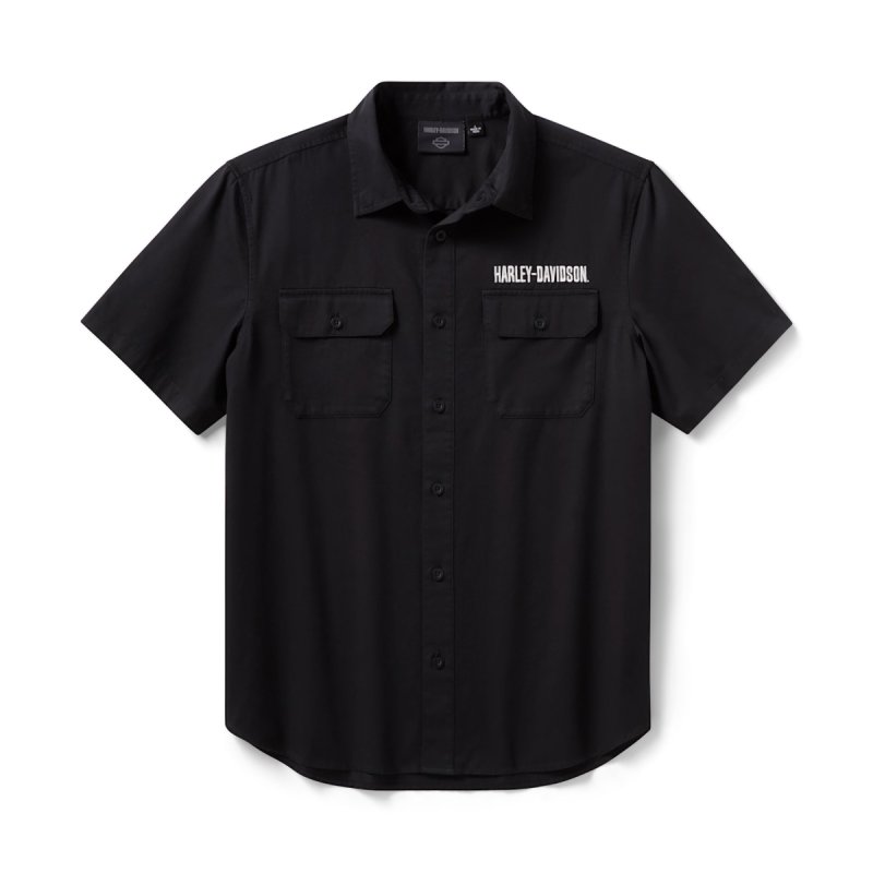 Camicia uomo mezze maniche black
